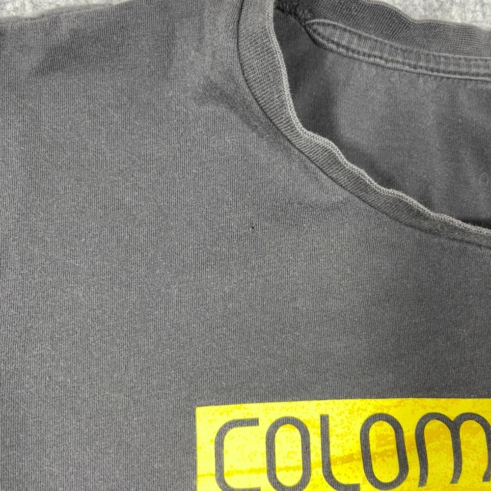 Adidas Colombia Soccer T-Shirt Mens XL Black Graphic Tee Short Sleeve